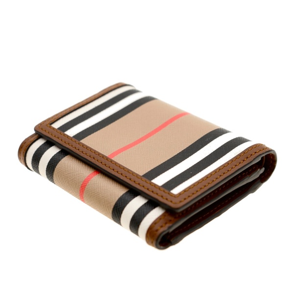 Burberry Lancaster Trifold Wallet Icon Stripe New - Picture 1 of 7